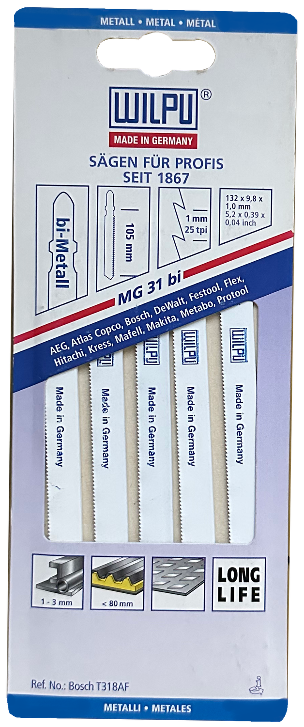 WILPU BI-Metall-Stichsägeblatt MG31bi