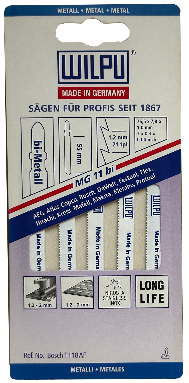 WILPU BI-Metall-Stichsägeblatt MG11bi