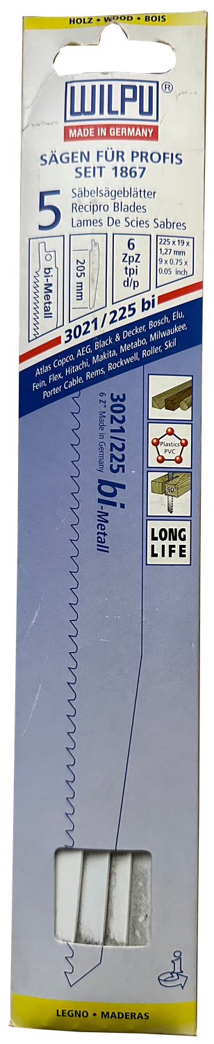 WILPU BI-Metall Säbelsägeblatt 3021/225 BI