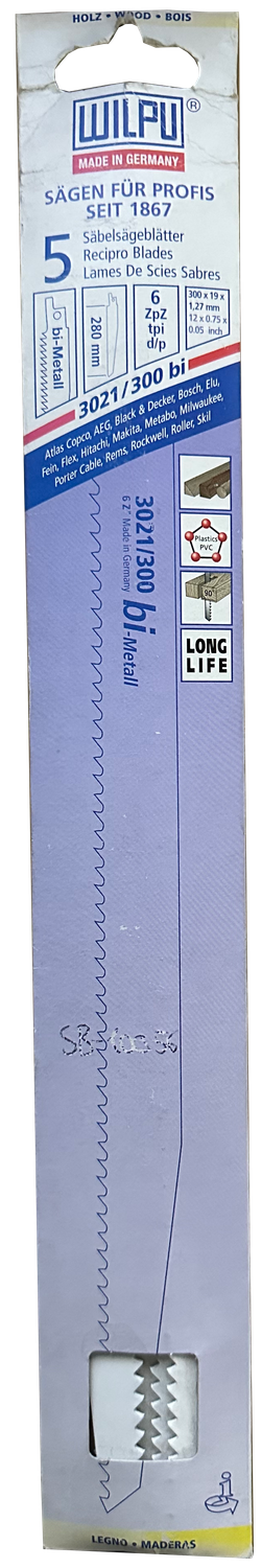 WILPU BI-Metall Säbelsägeblatt 3021/300 BI