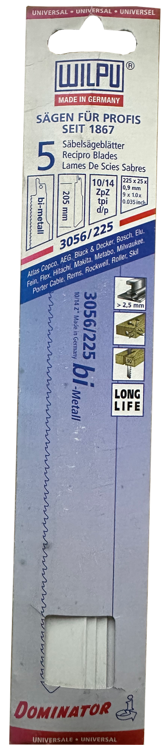 WILPU BI-Metall Säbelsägeblatt 3056/225 BI