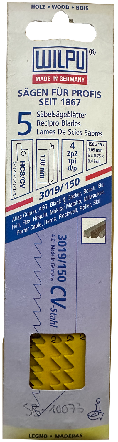 WILPU HCS CV Säbelsägeblatt 3019/150