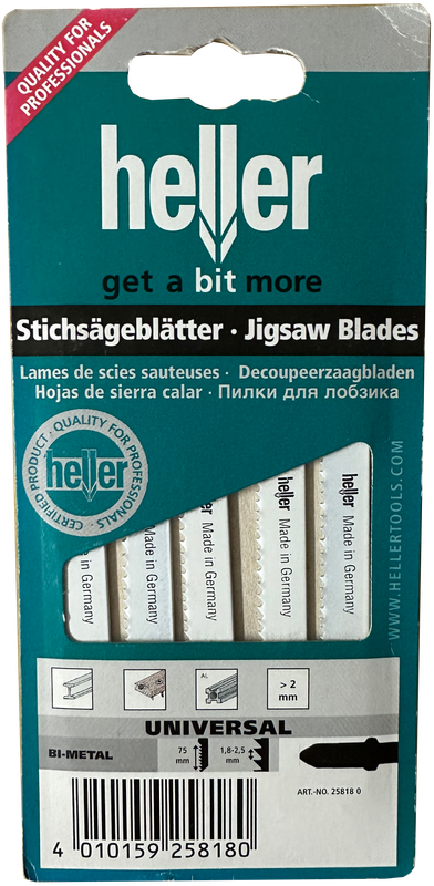 3 St. HELLER BI-Metall-Stichsägeblatt  Combo-Verzahnung für Holz mit Nägel und Metall