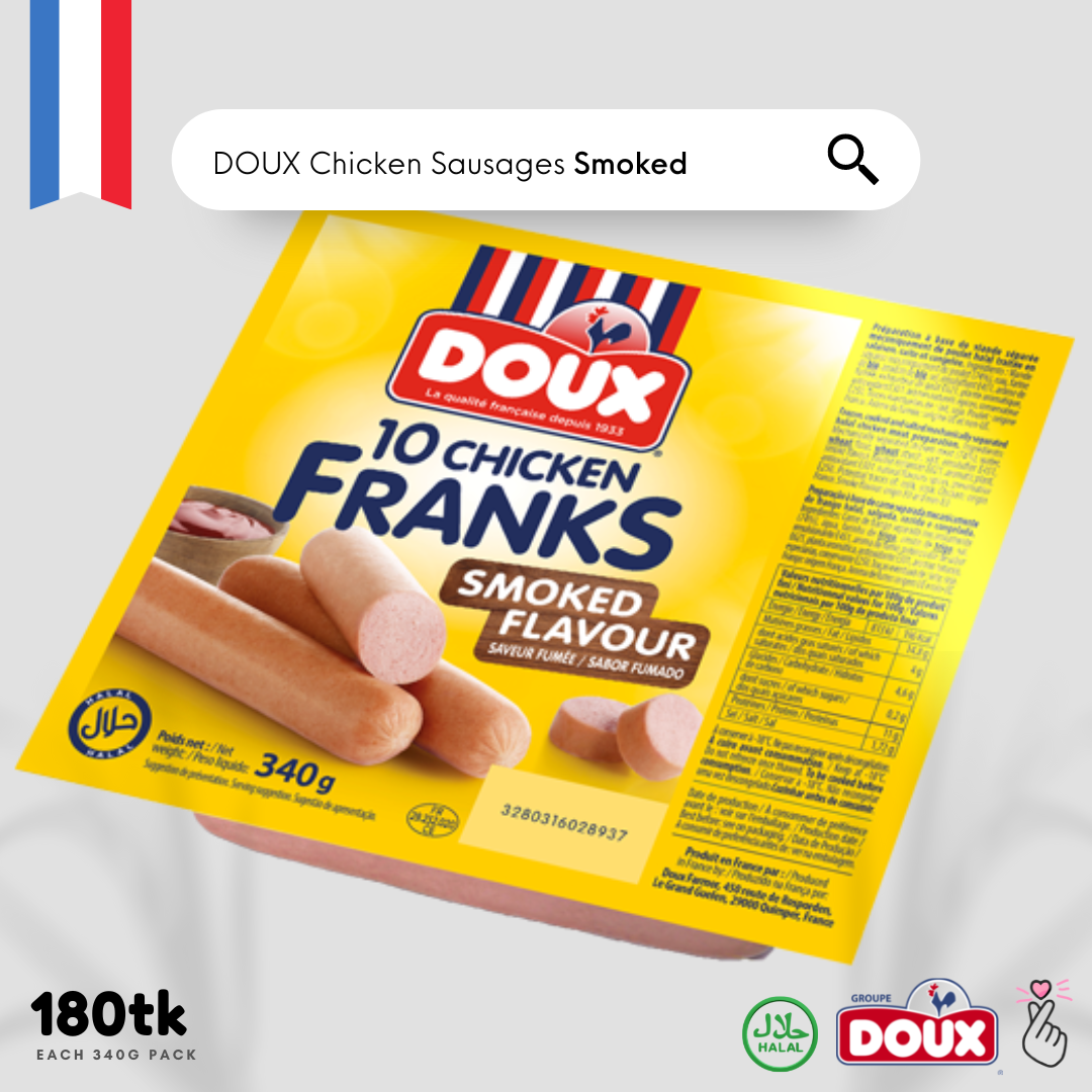 DOUX Smoked Chicken Sausages 340g