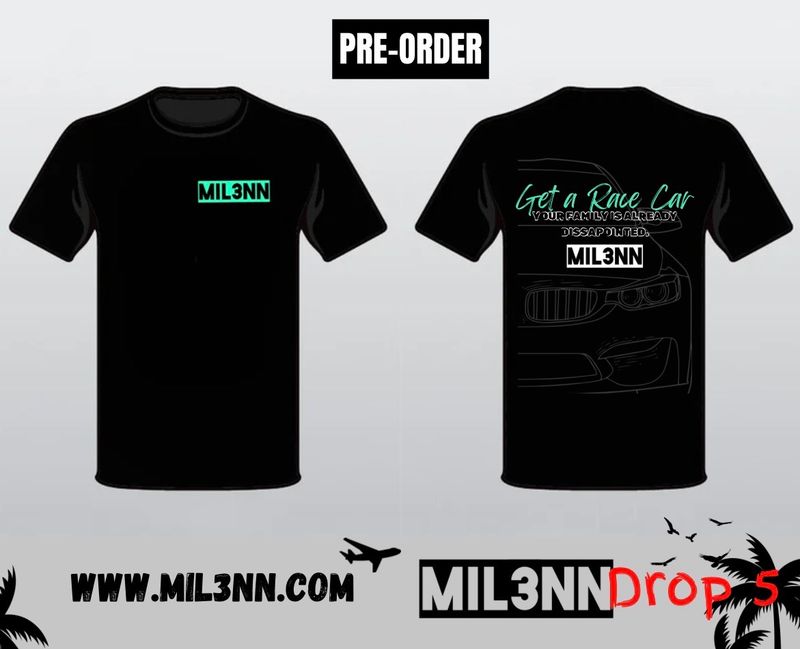MIL3NN RACE CAR TEE MIL3NN RACE CAR TEE
