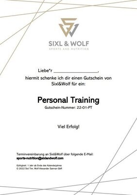 Gutschein - Personal Training