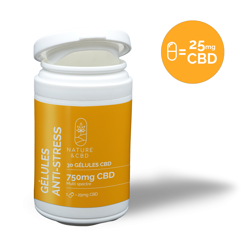 GÉLULES ANTI-STRESS CBD SYMBIOSE 25MG