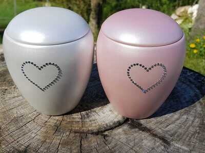 Urne Swarovski mit Herz