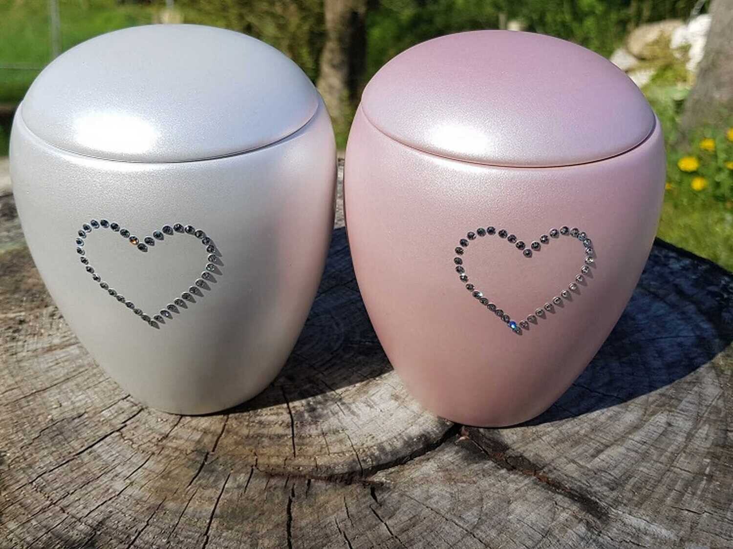 Urne Swarovski mit Herz