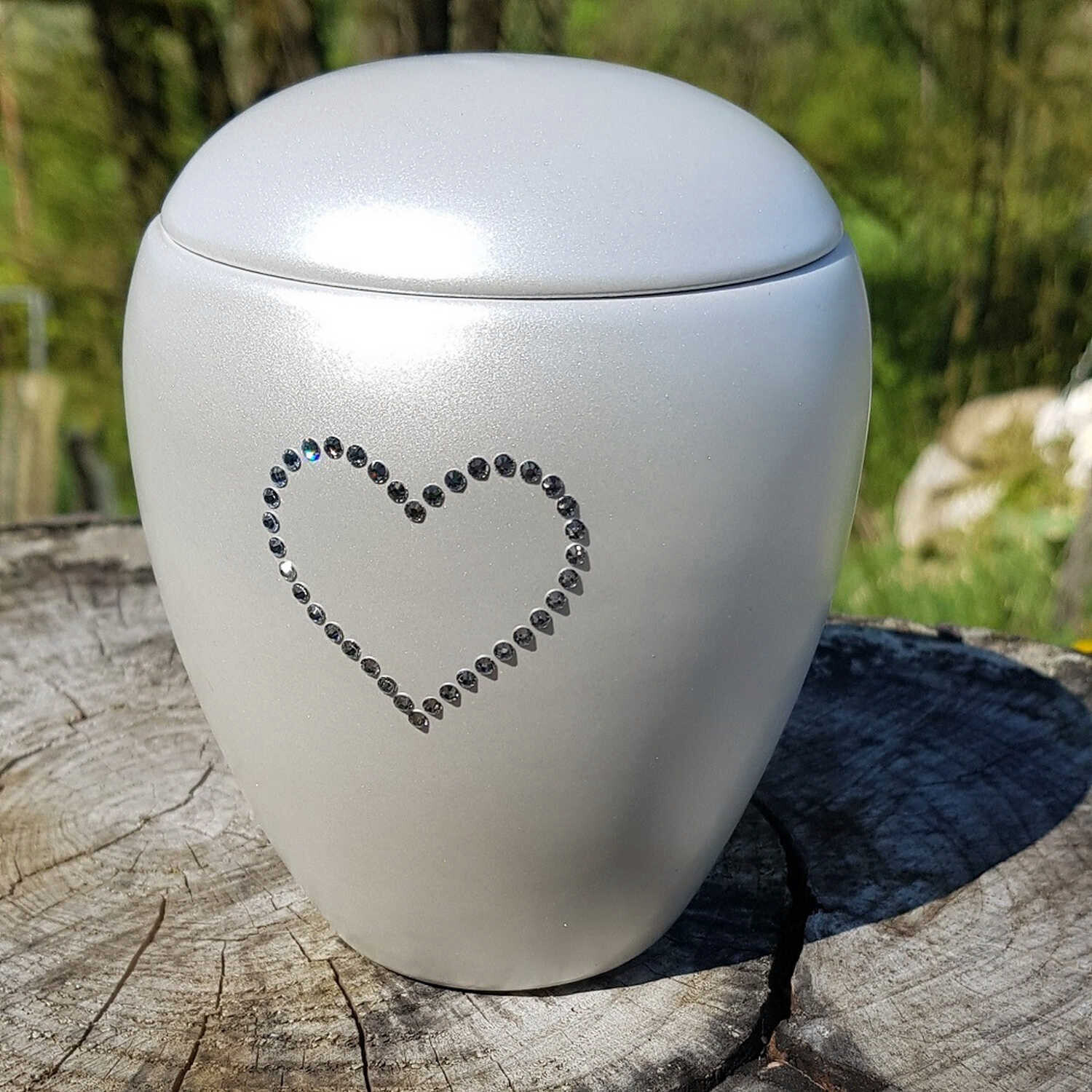 Urne Swarovski mit Herz