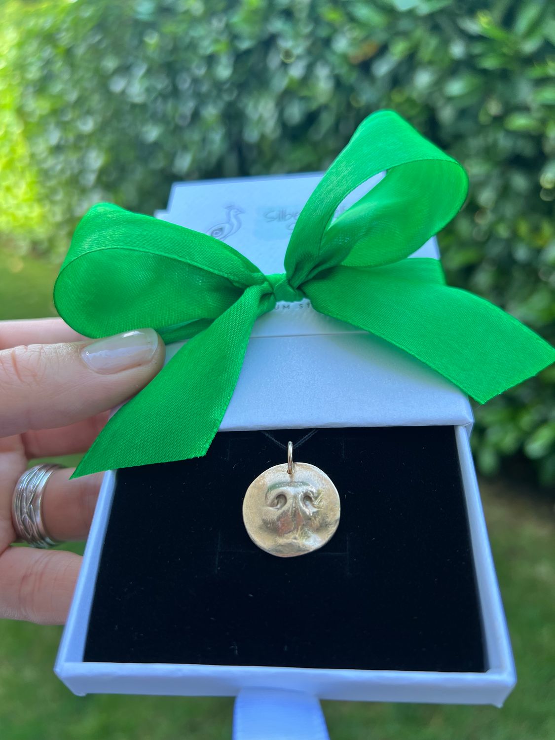 Bronze-Anhänger mit Pfoten- oder Nasenabdruck Ihres geliebten Haustiers