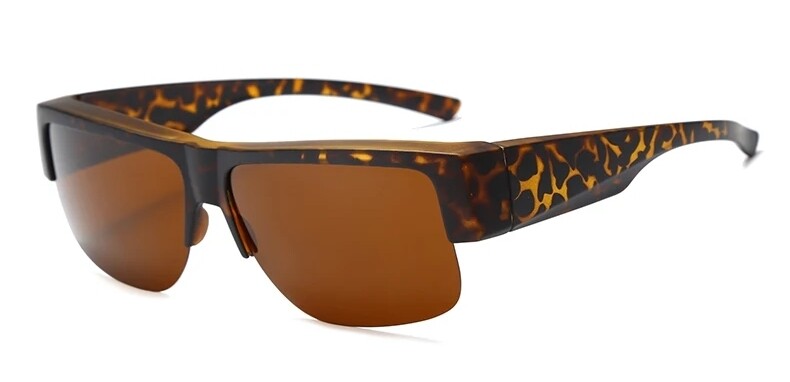FitOver - Halbrahmenüberbrille Brown