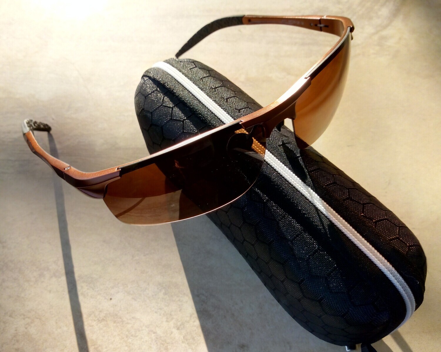 Marken-Designerbrille Alu-Magnesium Bronze