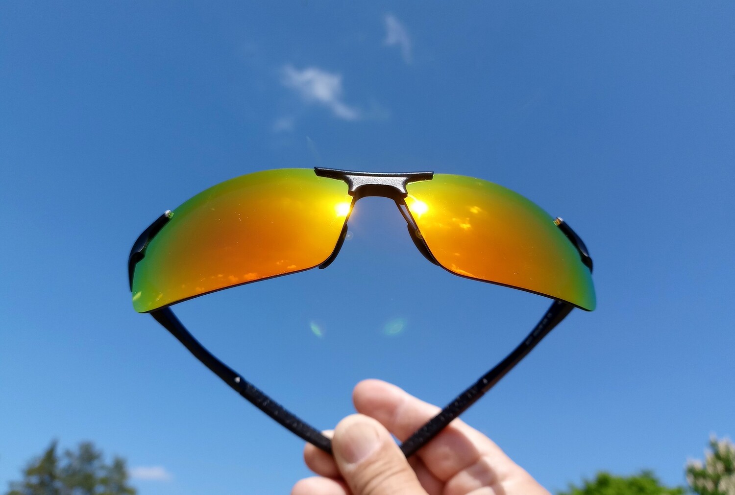 Marken-Designerbrille Alu-Magnesium Gold