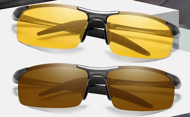 Marken-Designerbrille Aoron Photochrome gelb-braun