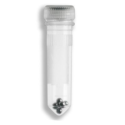 Prefilled 2.0ml tubes,reinforced, with one 2.8mm steel beads, pk/50
