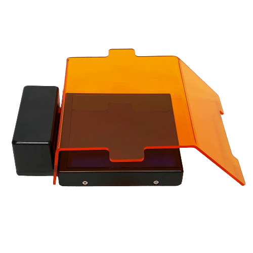 Orange filter cover for mini LED transilluminator