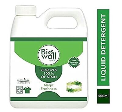 Biowall Detergent Liquid- Bio Detergent made with natural and eco-friendly ingredients - 500 ml
