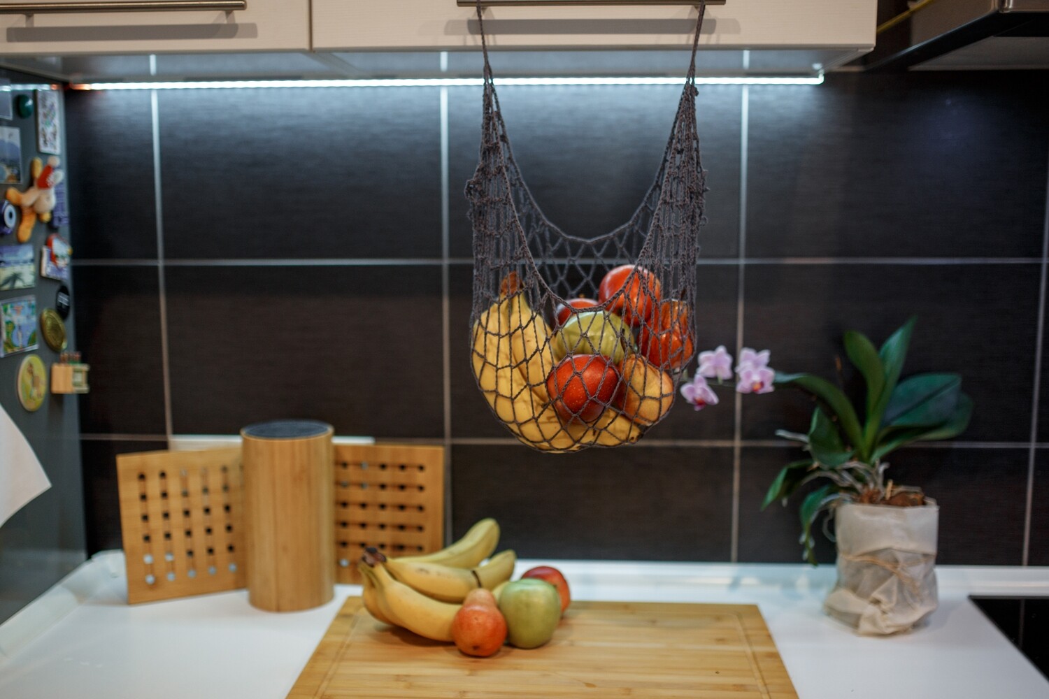 Fruit Hammock, Hanging Fruit Basket Under Cabinet, Vegetable Hammock.