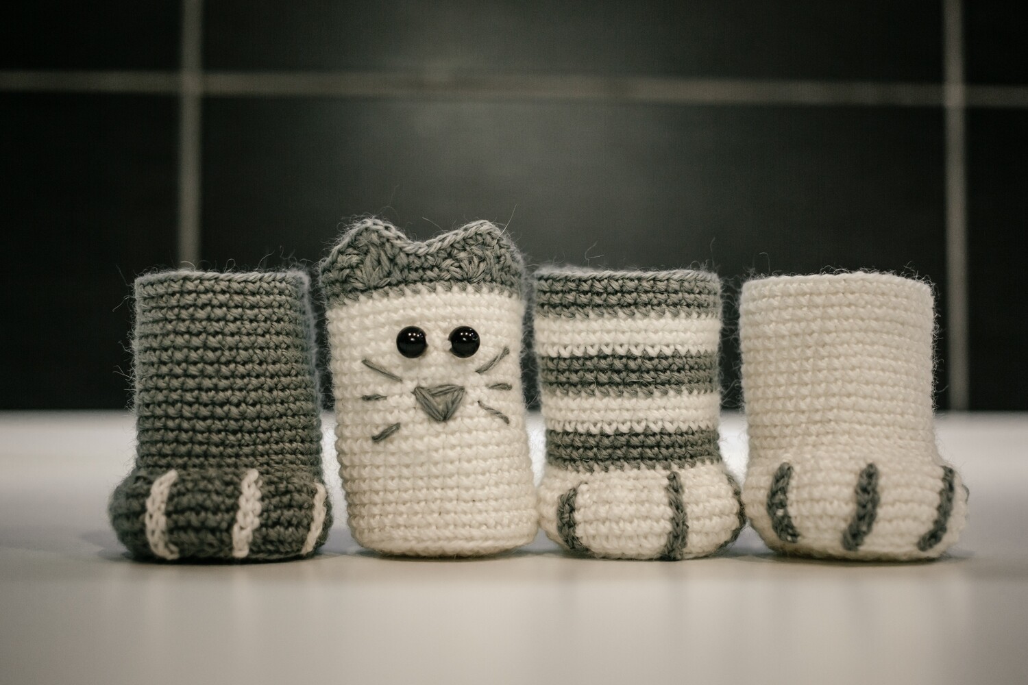 Crocheted Cat Paw Chair Socks