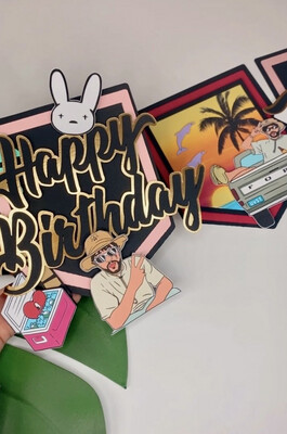 Bad Bunny Theme, Bad Bunny Decor, Fiesta Birthday Banner. Bad Bunny Party Decor, Un Vero Sin Ti, Dessert table Decor, Bad bunny Birthday, Bad Bunny Birthday Banner