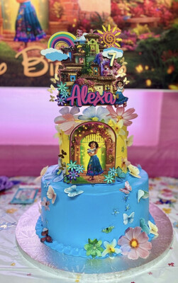Encanto Cake Topper, Encanto movie birthday, Disney Theme,  Casita cake, Maribel Theme, Rainbow, Birthday Decorations, Isabela Encanto