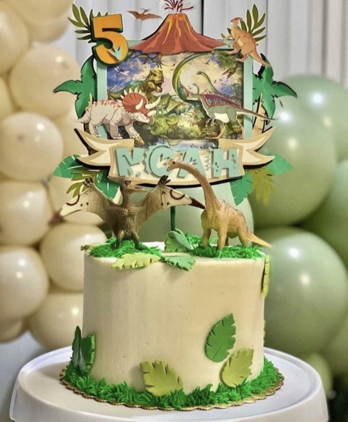 Dinosaur Cake Topper, Dinosaur Birthday Theme, T-rex Birthday, Volcano Birthday Theme, 3d Shaker, Mens Decor, Jurassic Movie Theme, Boys