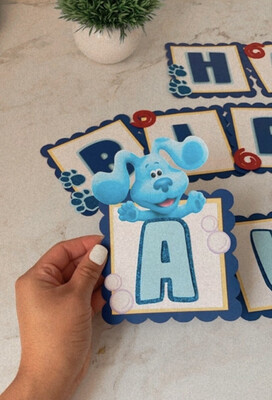 Blues Clues Party Theme, Blues Clues Birthday banner,