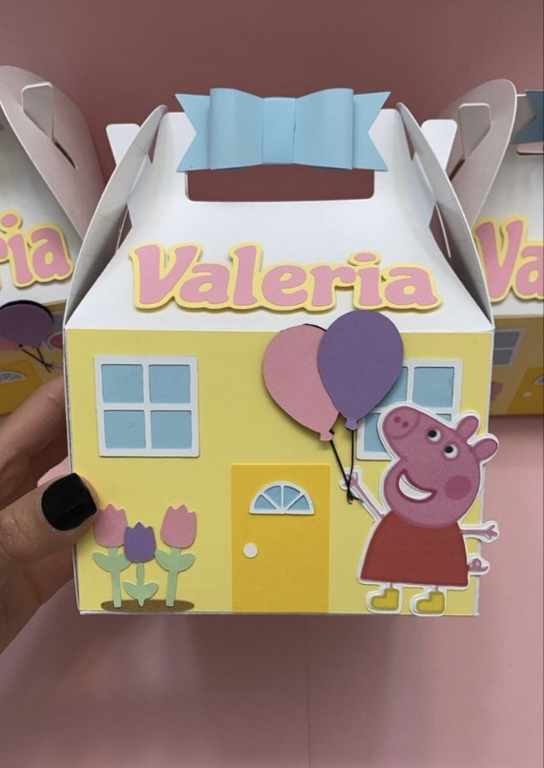 Treat boxes, Peppa Pig Theme, Pig, Boy Birthday, Pastel Colors, Girls Birthday, First Birthday, Decorations, Dessert Table, Favor boxes,