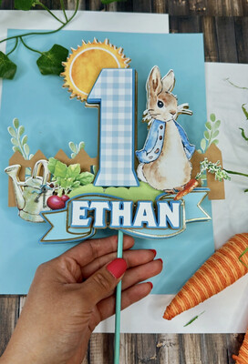 Peter Rabbit Cake Topper, Peter Rabbit Birthday Theme, Peter Rabbit Party Decorations, Rabbit Birthday Theme, Peter Rabbit Cake