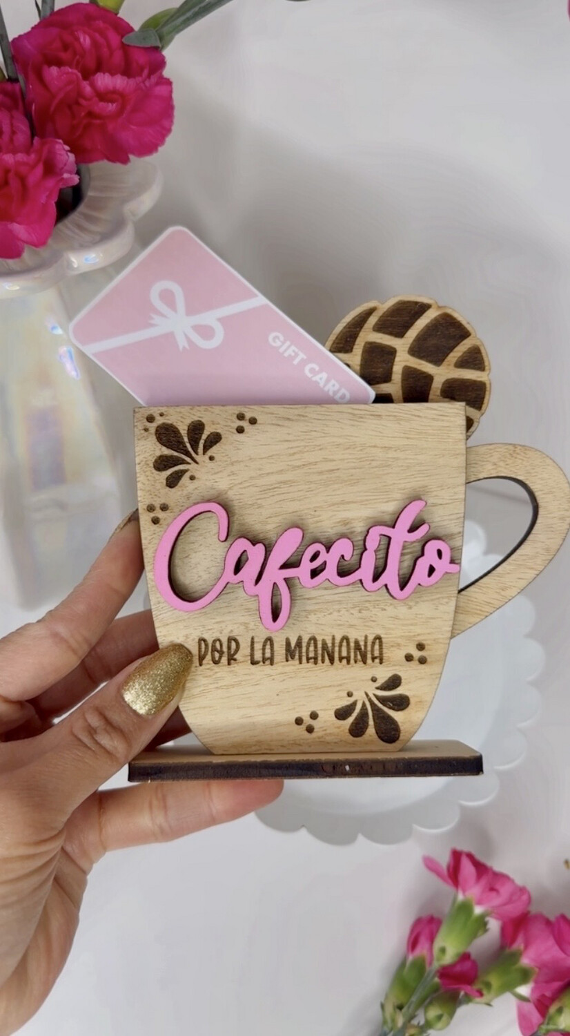 Cafecito Mug Gift Card Holder, Cafecito Decor, Gift Card, Coffee Bar Decor