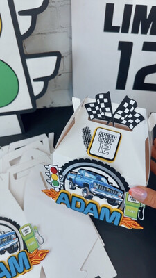 Truck Favor Boxes, Chevy Truck Party Decorations, Chevy Silverado Truck Theme