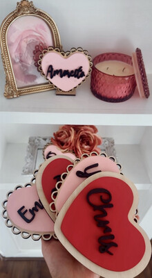 Valentine's Heart Decor, 3D Valentine's Decor, Coffee Bar Decor, Hearts for home decor.