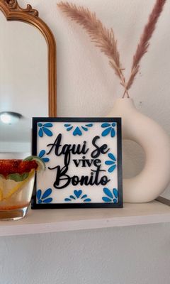 Spanish Signs, Cocina Mexicana, Housewarming gift, Olla De Barro Decor, Talavera Print