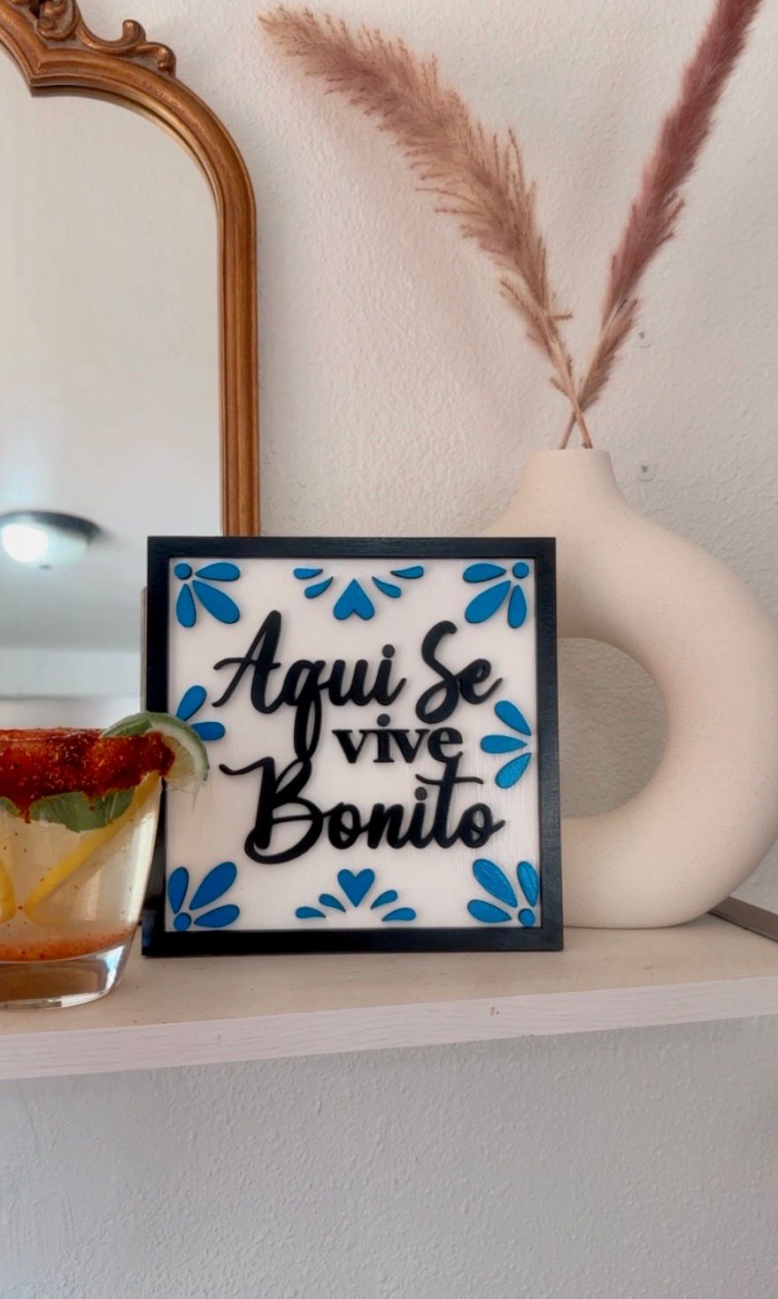 Spanish Signs, Cocina Mexicana, Housewarming gift, Olla De Barro Decor, Talavera Print