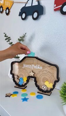 Reward Jar, Custom Monster Truck Reward Jar, Reward Tokens, Good Behavior Reward, Teacher appreciation gift, Monster Truck Decor