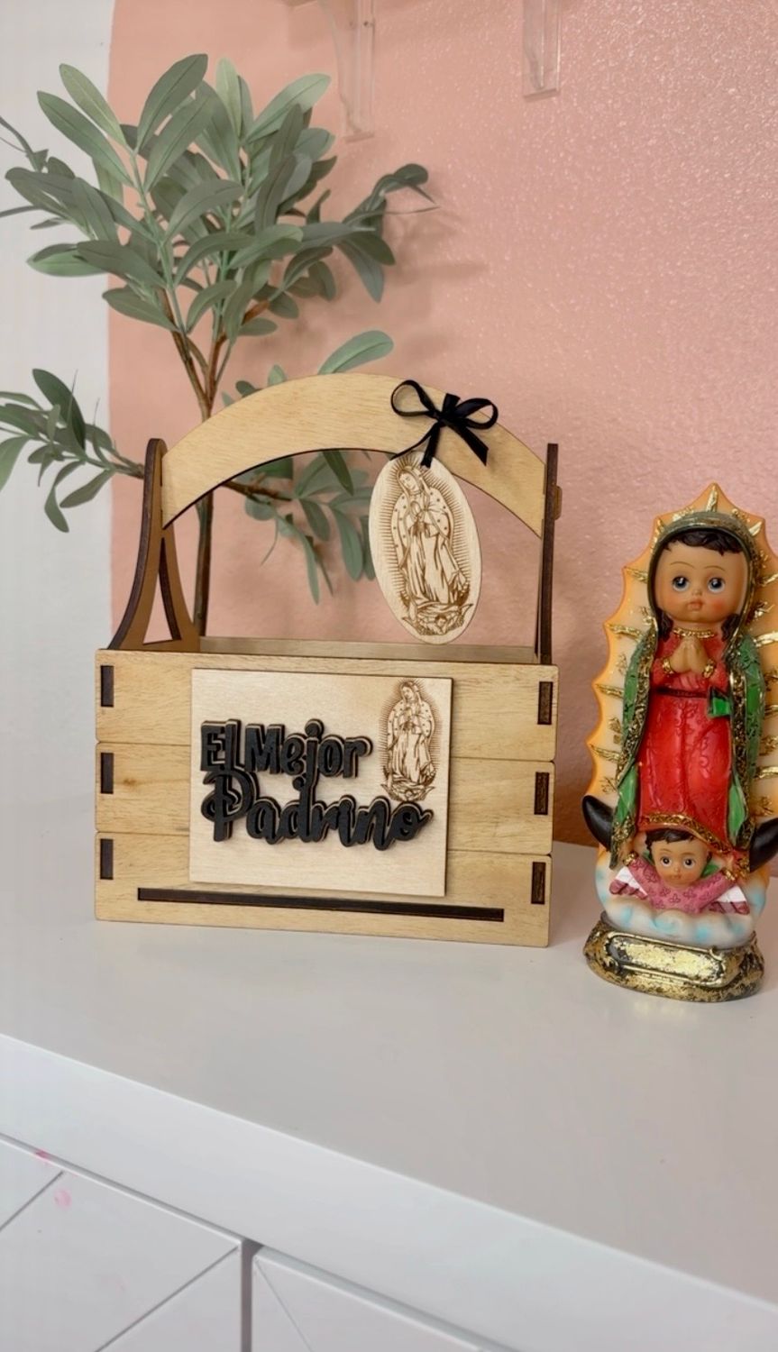Virgen De Guadalupe Gift, Birthday Basket, Catholic Gift, Padrino Proposal Idea, 15Anera Gift, Moms Birthday, Bible, Mexico Decor,