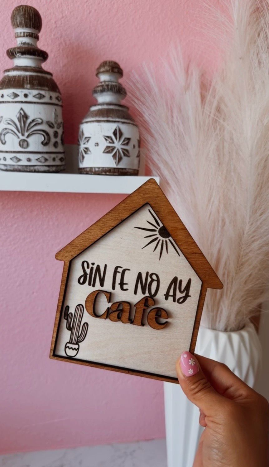 Cafe Sign, Coffee Bar Decor, God Quote, Dios, Cactus Decor, Cielito Lindo  Decor, Talavera Art