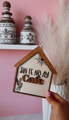 Cafe Sign, Coffee Bar Decor, God Quote, Dios, Cactus Decor, Cielito Lindo Decor, Talavera Art