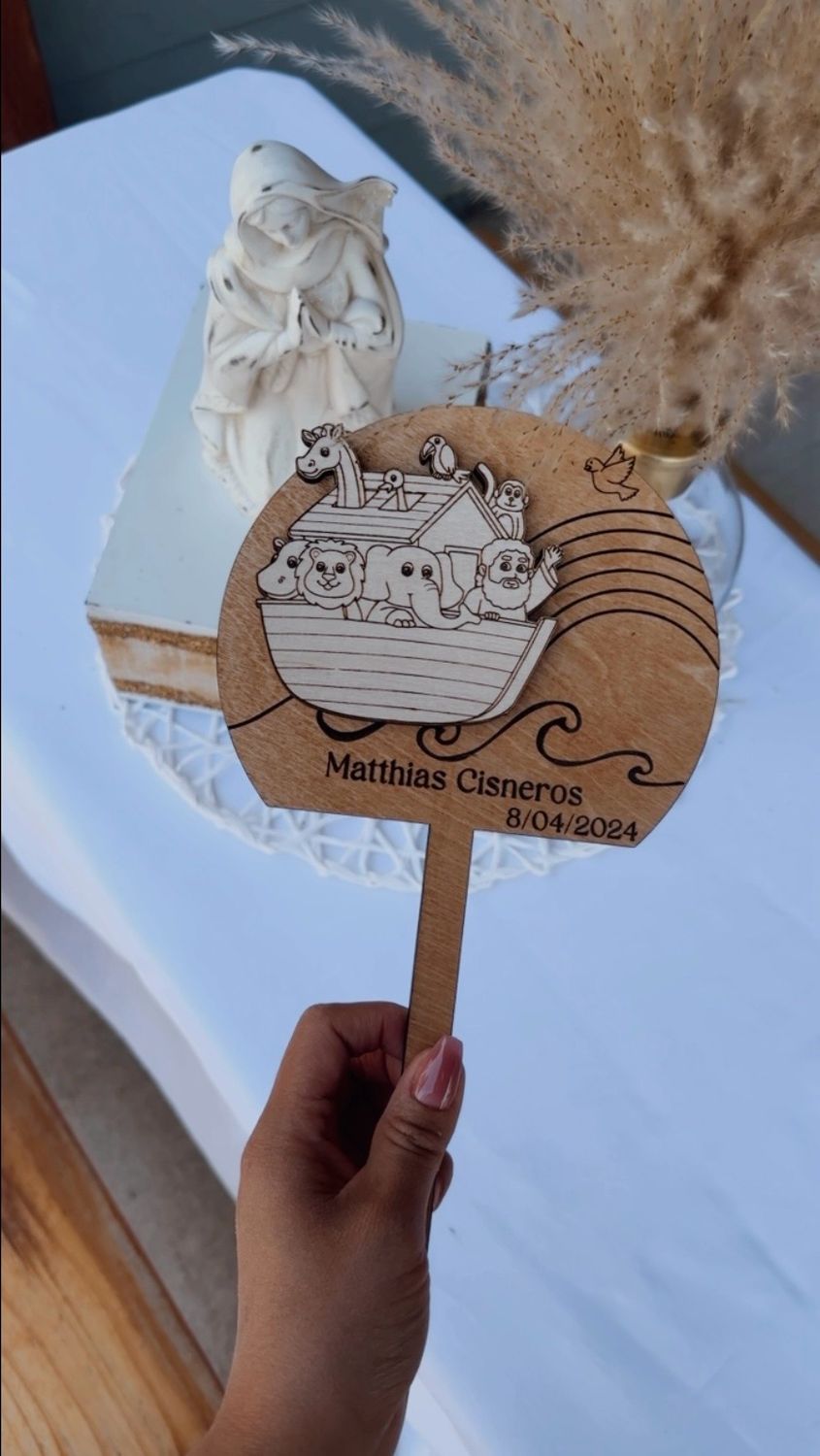 Noah&#39;s Ark Cake Topper, Baptism Cake Topper, Catholic Baptism, First Communion, Noah&#39;s Ark Theme