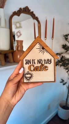 Cafe Sign, Coffee Bar Decor, God Quote, Dios, Sagrado Corazon