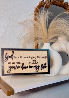 Counting my blessings, Catholic Quote, Housewarming gift, Mother&#39;s Day Gift, Coffee Bar Decor