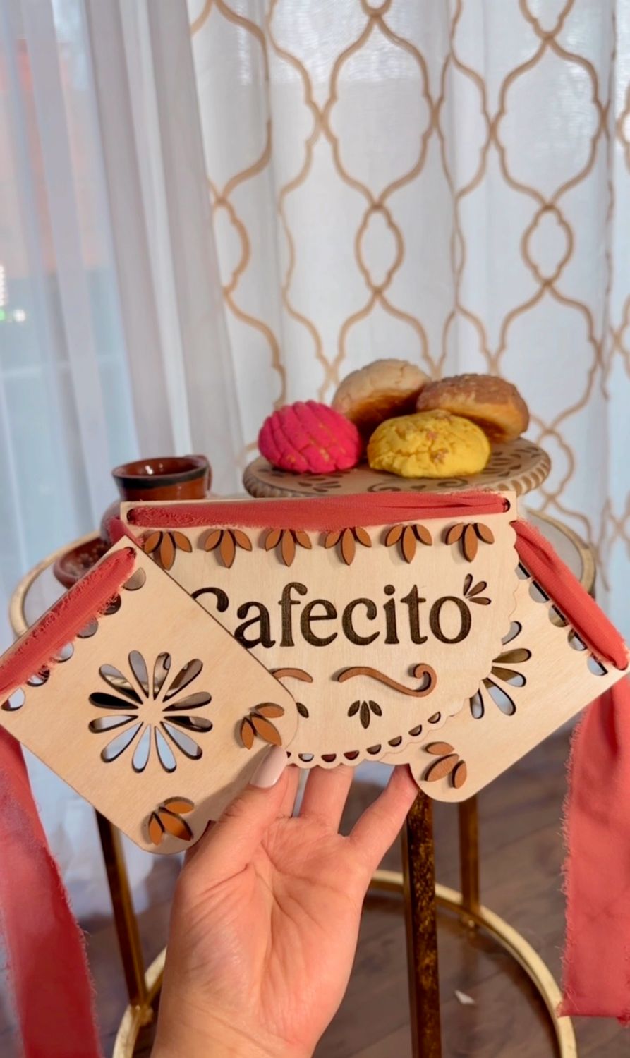 Cafecito y Pan Dulce, Spanish Sign Housewarming gift, Olla De Barro Decor, Cafecito Garland, Cafecito Decor, Papel Picado, Cafecito y Chisme