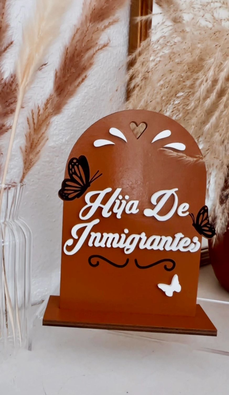 Hija de Inmigrantes, Spanish Signs, Spanish Office Decor, Papel Picado,