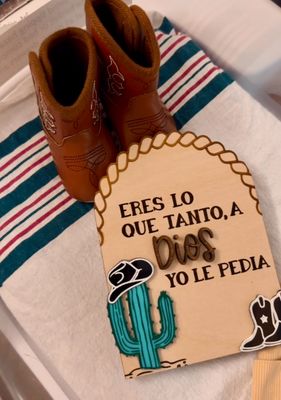 Western Baby Announcement, CowBoy Baby Announcement , Hospital Baby Sign