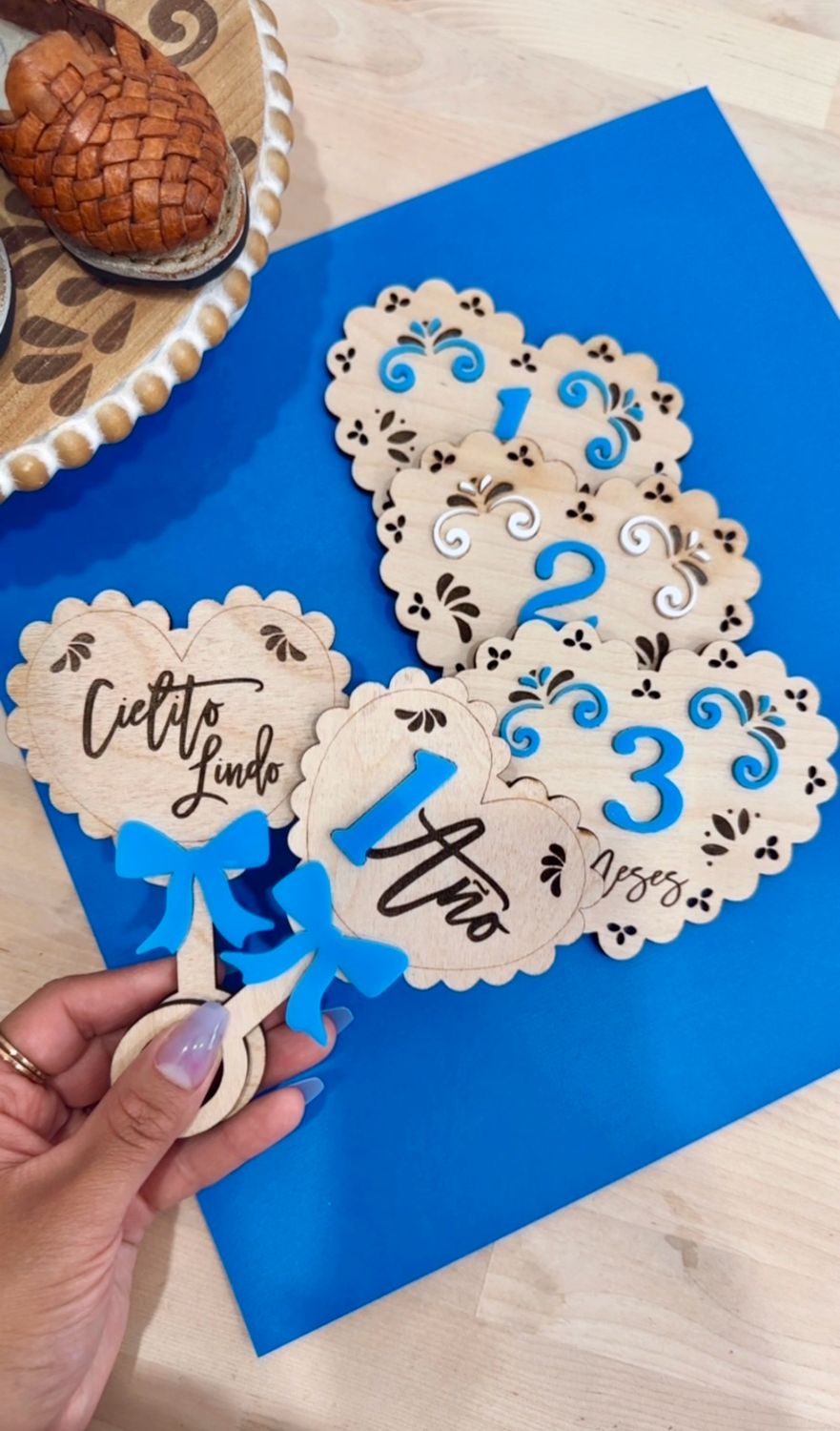 Cielito Lindo Baby Milestones, Cielito Lindo Baby Shower, Papel Picado, Talavera Decor, Mexico Art