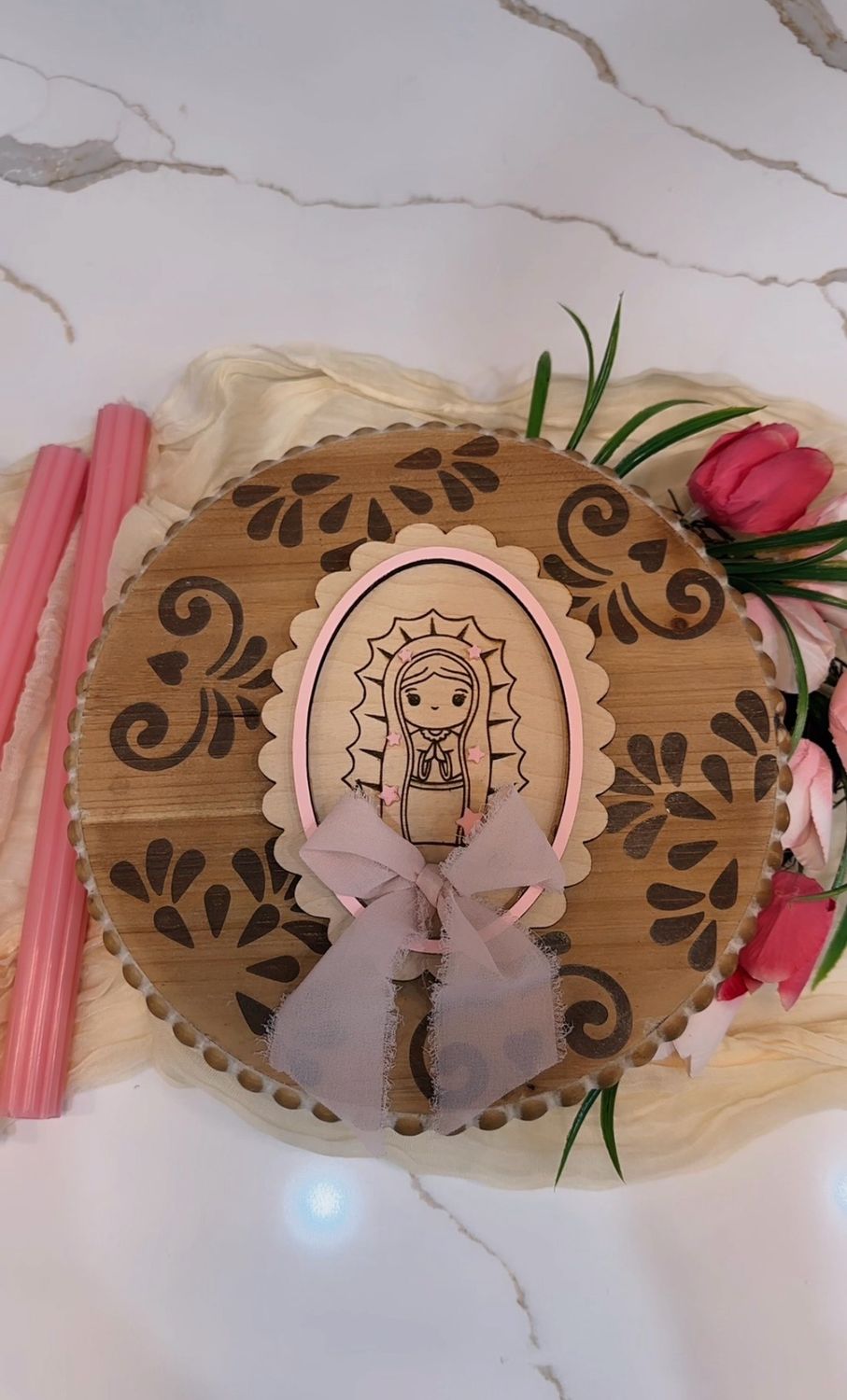 Baptism Favors, Virgen De Guadalupe Gift, Baby Shower Gift, Catholic Gift, Catholic Home Decor, Nursery Room Decor, Recuerdos para Bautizo