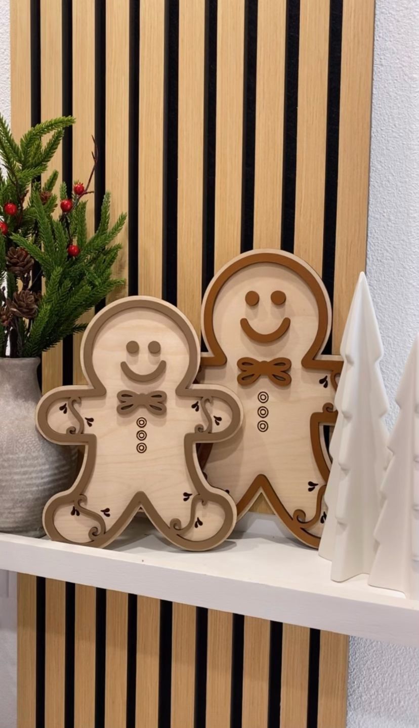 Gingerbreads Man, Feliz Navidad Decor, Christmas Decor, Mexico Art, Wood Board