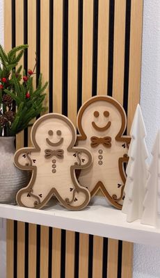 Gingerbreads Man, Feliz Navidad Decor, Christmas Decor, Mexico Art, Wood Board
