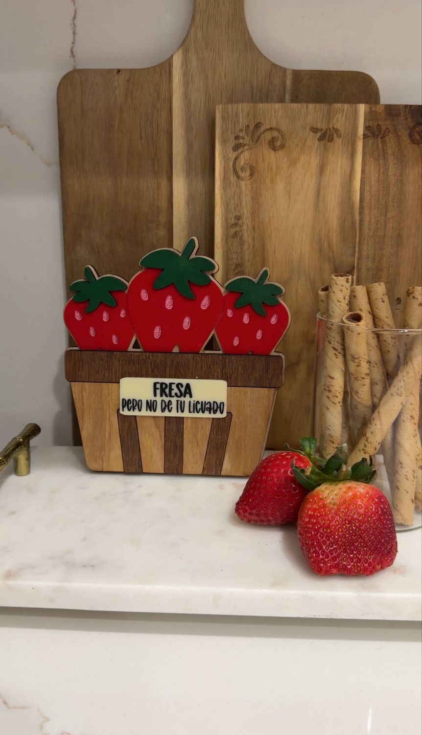 Valentines Day, Cafecito Bar Decor, Fresa con Crema, Coffee Shop Signs, Fresas pero no para tu licuado